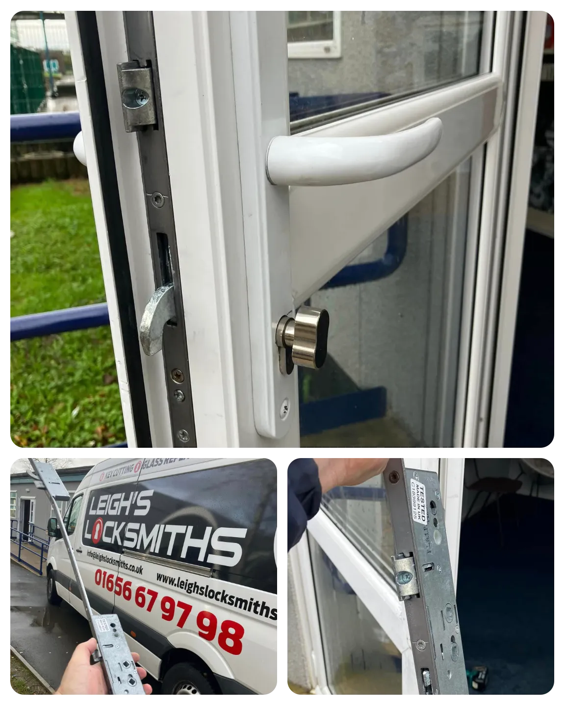 Two classroom doors damaged after an attempted break at a School in Bridgend