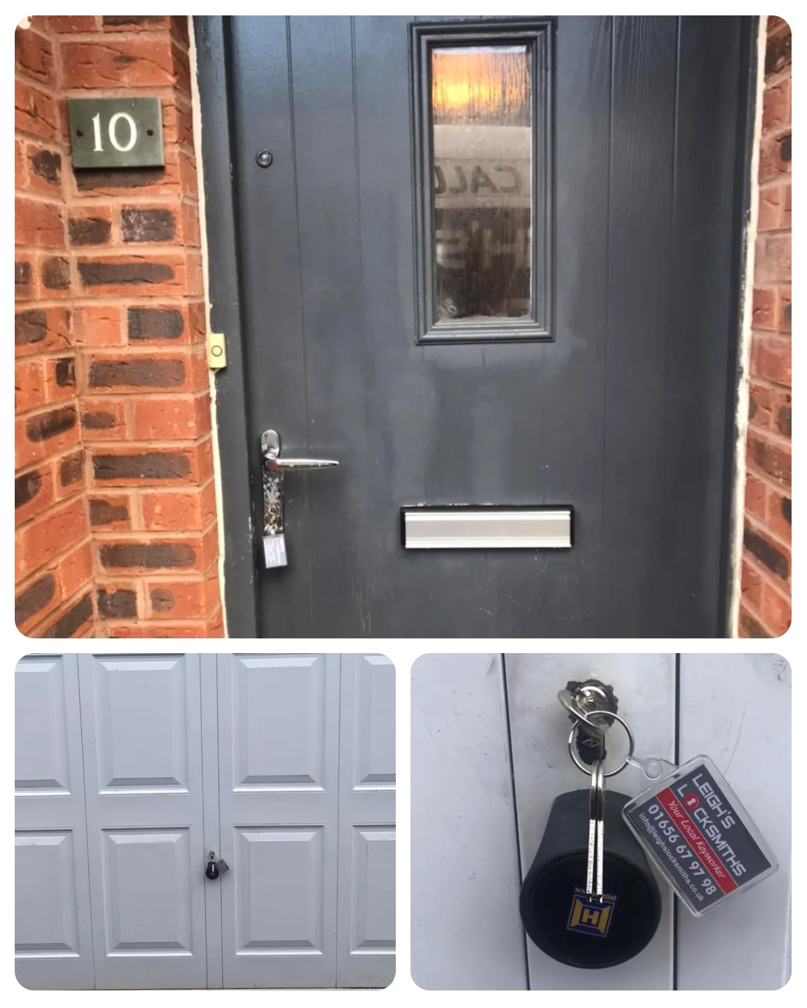 New set of locks for Number 10 by Leigh’s Locksmiths Bridgend