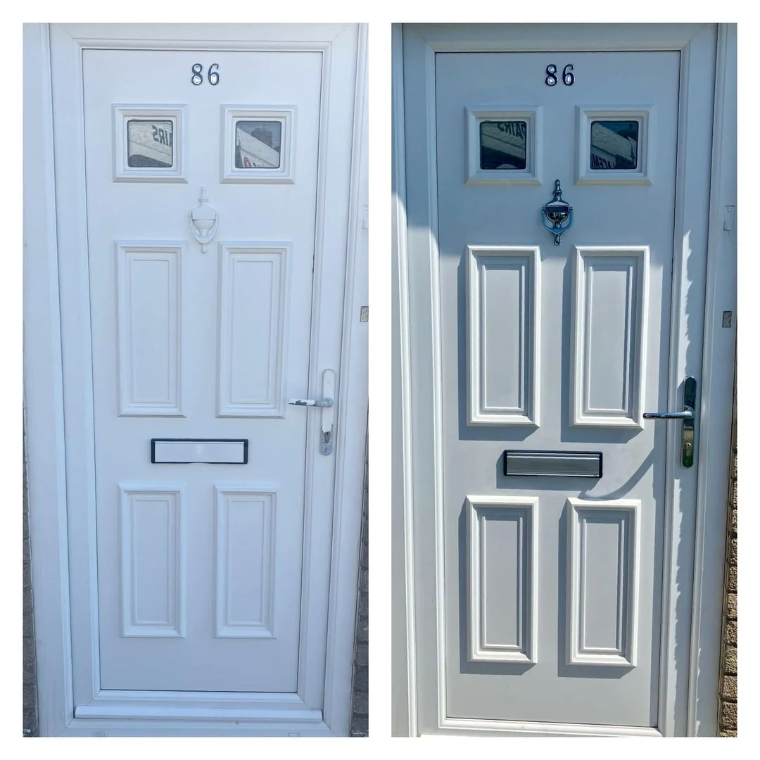 Bridgend Locksmith new chrome handles, letterbox and door knocker