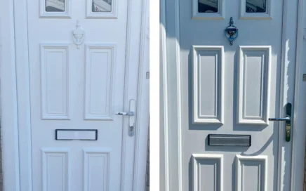 Bridgend Locksmith new chrome handles, letterbox and door knocker